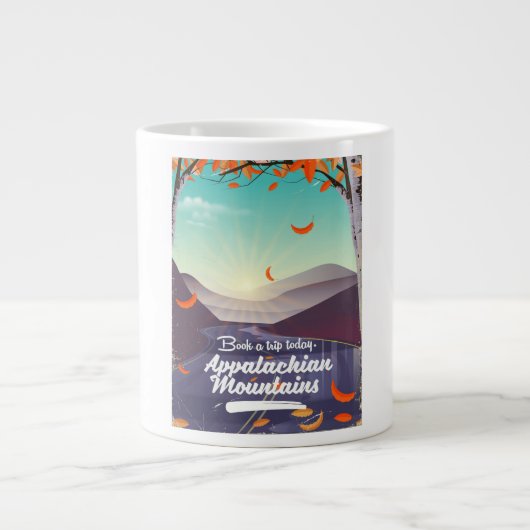 Appalachian Mountains vintage reisposter Grote Koffiekop (Voorkant)