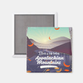 Appalachian Mountains vintage reisposter Magneet (Voorkant / Achterkant)