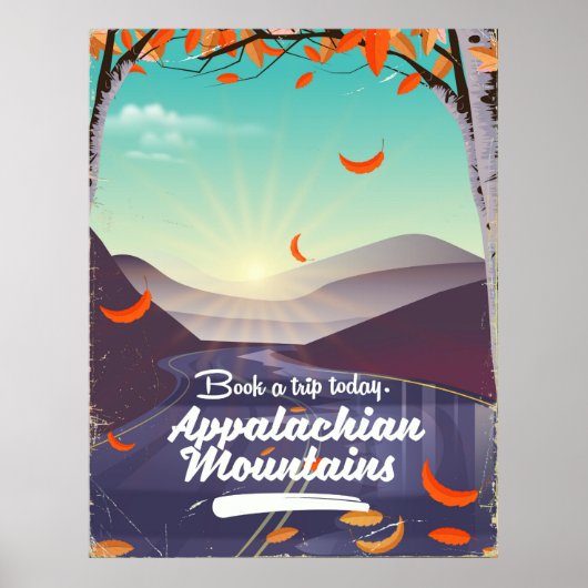 Appalachian Mountains vintage reisposter Poster (Voorkant)