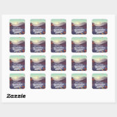 Appalachian Mountains vintage reisposter Vierkante Sticker (Vel)