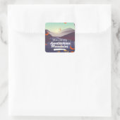 Appalachian Mountains vintage reisposter Vierkante Sticker (Tas)