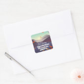Appalachian Mountains vintage reisposter Vierkante Sticker (Envelop)