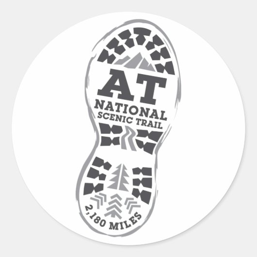 Appalachian National Schilderachtig Trail Ronde Sticker (Voorkant)
