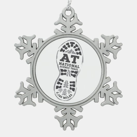 Appalachian National Schilderachtig Trail Tin Sneeuwvlok Ornament (Voorkant)