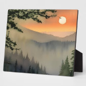 Appalachian Sunrise Waterverf Digital Art Fotoplaat (Zijkant)