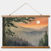Appalachian Sunrise Waterverf Digital Art Hangend Wandkleed (Voorkant)