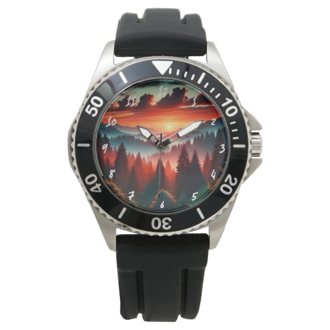 Appalachian Sunset Horloge (Voorkant)