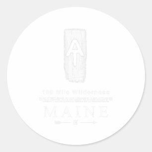 Appalachian Trail Blaze 100 Mile Wilderness Maine Ronde Sticker