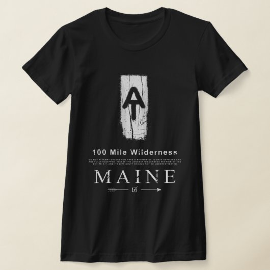 Appalachian Trail Blaze 100 Mile Wilderness Maine T-shirt (Laagn)