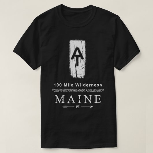 Appalachian Trail Blaze 100 Mile Wilderness Maine T-shirt (Design voorkant)