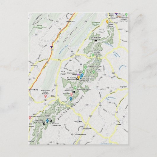 Appalachian Trail - Blue Ridge Mts. Ansichtkaart Briefkaart (Voorkant)