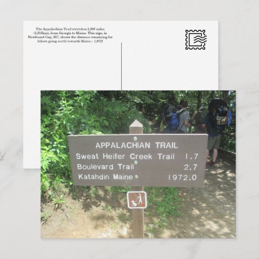 Appalachian Trail Briefkaart (Voorkant / Achterkant)