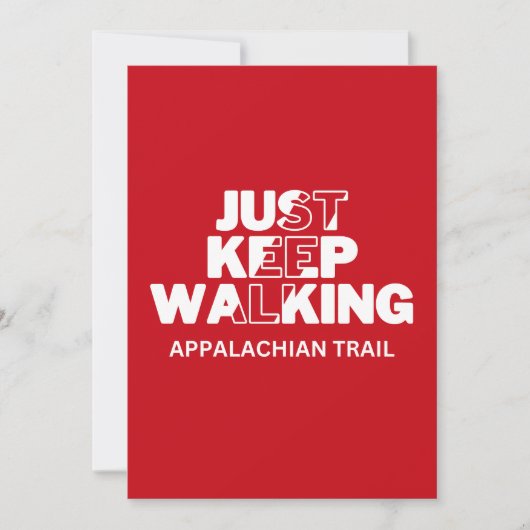 Appalachian Trail "Gewoon blijven lopen" Rode Kaar Feestdagenkaart (Voorkant)