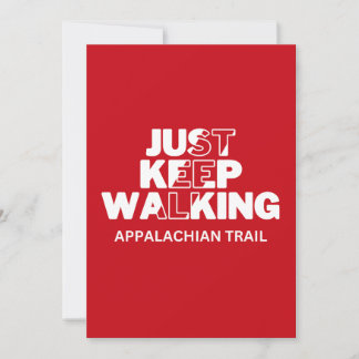 Appalachian Trail "Gewoon blijven lopen" Rode Kaar Feestdagenkaart