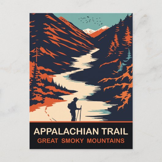 Appalachian Trail, Grote Smoky Mountains, Reizen Briefkaart (Voorkant)