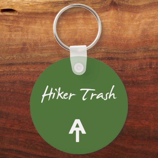 Appalachian Trail Hiker Trash Green Sleutelhanger (Voorkant)