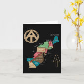 Appalachian Trail Hiking Map Kaart (Gele Bloem)