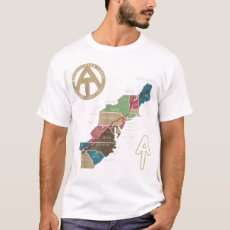 Appalachian Trail Hiking Map T-shirt