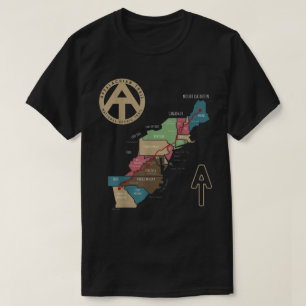 Appalachian Trail Hiking Map  T-shirt