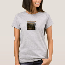 Appalachian Trail houtsnede vrouw aanpasbare datum T-shirt