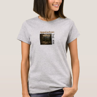 Appalachian Trail houtsnede vrouw aanpasbare datum T-shirt
