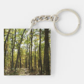 Appalachian Trail in oktober in Shenandoah Sleutelhanger (Achterkant)