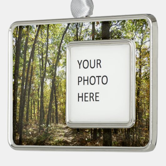 Appalachian Trail in oktober in Shenandoah Verzilverd Omlijst Ornament (Links)