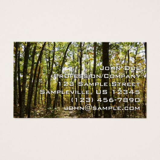 Appalachian Trail in oktober in Shenandoah Visitekaartje (Voorkant)