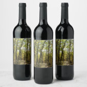 Appalachian Trail in oktober in Shenandoah Wijn Etiket (Flessen)