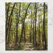 Appalachian Trail in oktober in Shenandoah Wijn Etiket (Enkel label)