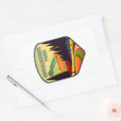 Appalachian trail kleuren rechthoekige sticker (Envelop)