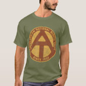 Appalachian Trail Marker Retro Nationaal Schildera T-shirt (Voorkant)
