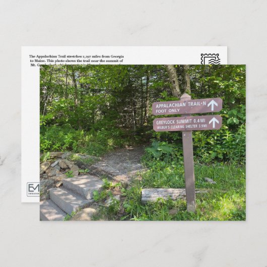 Appalachian Trail Mt. Greylock Briefkaart (Voorkant / Achterkant)