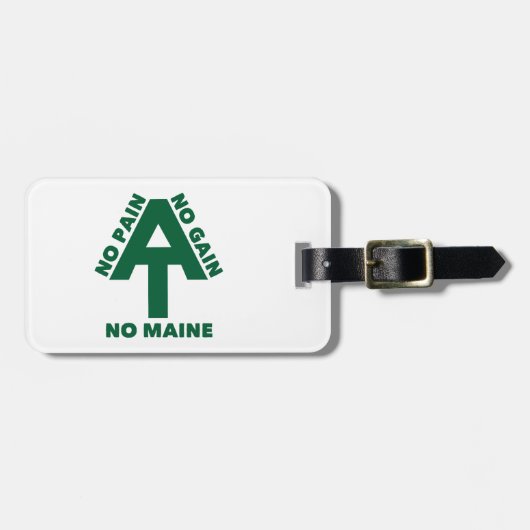 Appalachian Trail No Pain No Gain No Maine Bagagelabel (Voorkant horizontaal)