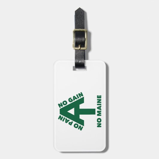 Appalachian Trail No Pain No Gain No Maine Bagagelabel (Voorkant verticaal)