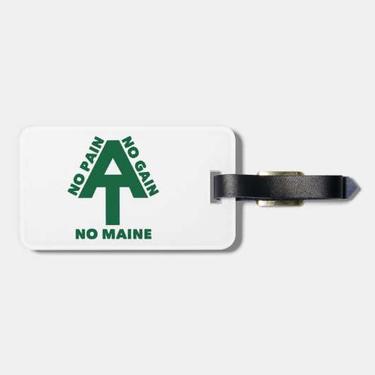 Appalachian Trail No Pain No Gain No Maine Bagagelabel (Achterkant horizontaal)