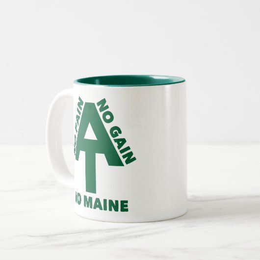 Appalachian Trail No Pain No Gain No Maine Tweekleurige Koffiemok (Voorkant links)