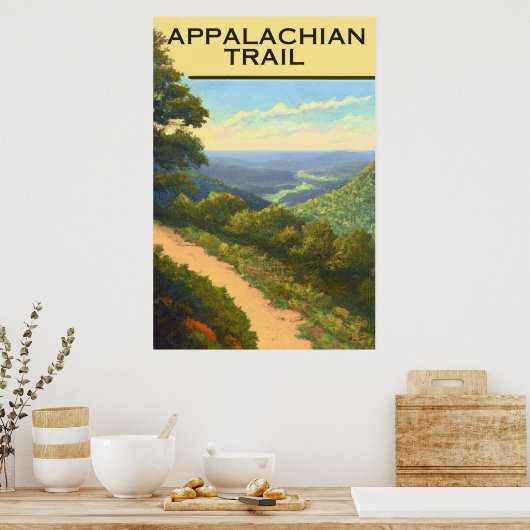 Appalachian Trail Overlook Poster (Keuken)