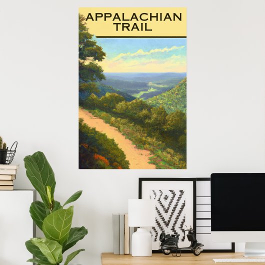 Appalachian Trail Overlook Poster (Thuiskantoor)