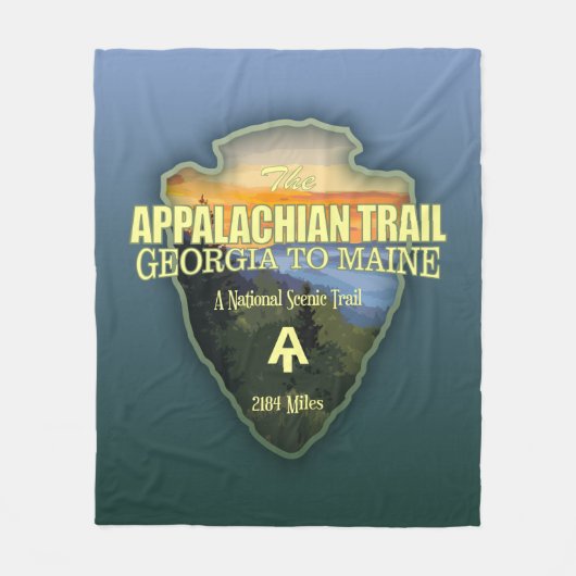 Appalachian Trail (pijlpunt) Fleece Deken (Voorkant)