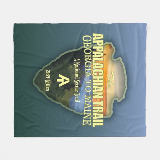 Appalachian Trail (pijlpunt) Fleece Deken (Voorkant (Horizontaal))