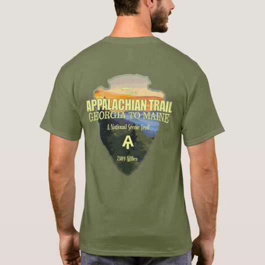 Appalachian Trail (pijlpunt) T-shirt (Achterkant)