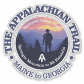Appalachian Trail (rd2) Sticker (Voorkant)
