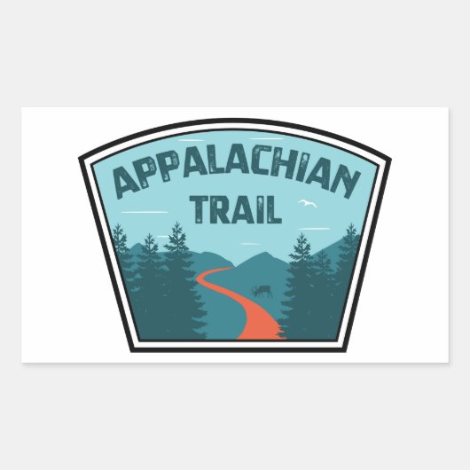 Appalachian Trail Rechthoekige Sticker (Voorkant)