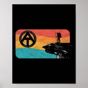 Appalachian Trail Retro Mcafee's Knob Wandelen Poster