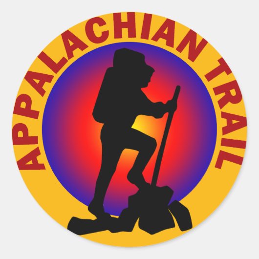 Appalachian Trail Ronde Sticker (Voorkant)