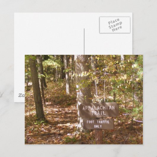 appalachian trail sign pennsylvania fall briefkaart (Voorkant / Achterkant)
