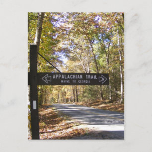 appalachian trail sign pennsylvania herfst briefkaart