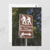 Appalachian Trail Sign with Hikers Icon Briefkaart (Voorkant / Achterkant)