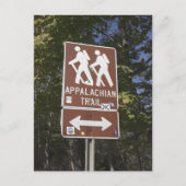 Appalachian Trail Sign with Hikers Icon Briefkaart (Voorkant)